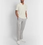 Lardini - Slim-Fit Cotton-Blend Terry Polo Shirt - Neutrals