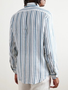 Frescobol Carioca - Emilio Striped Linen Shirt - Blue
