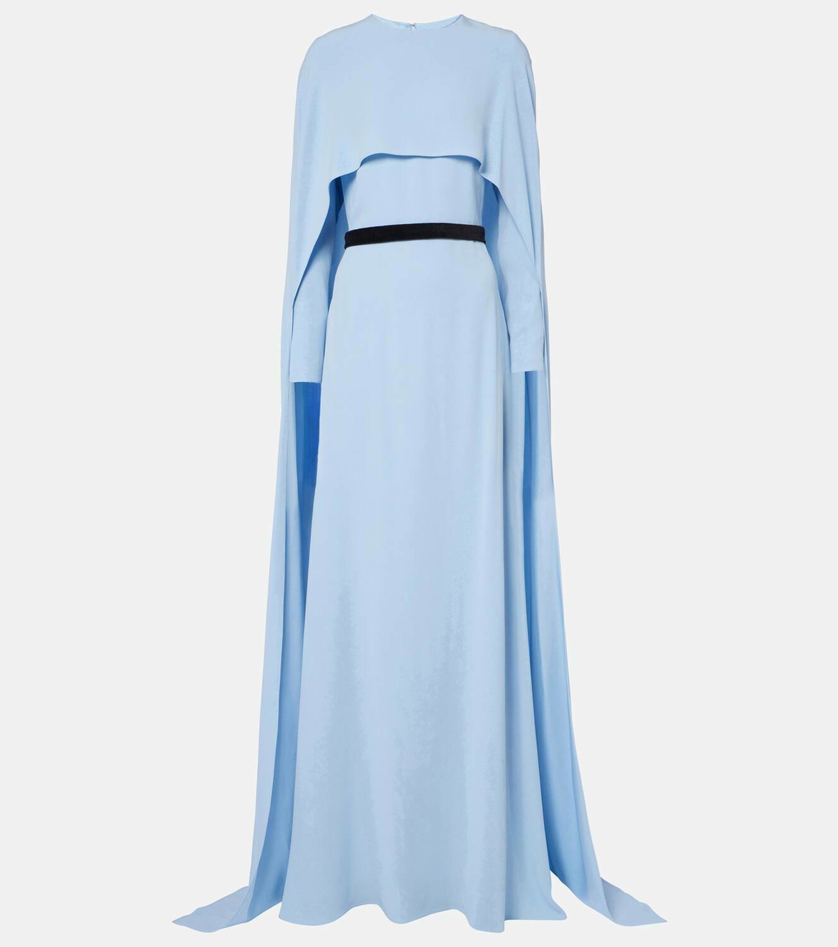 Markarian Natasha satin cape gown