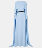 Markarian Natasha satin cape gown