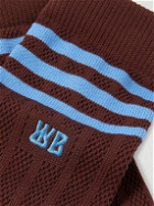 adidas Consortium - Wales Bonner Logo-Embroidered Striped Recycled-Knit Socks - Brown