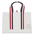 Thom Browne White Bubble Wrap East-West Tote