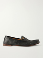Versace - Logo-Embellished Leather Penny Loafers - Black