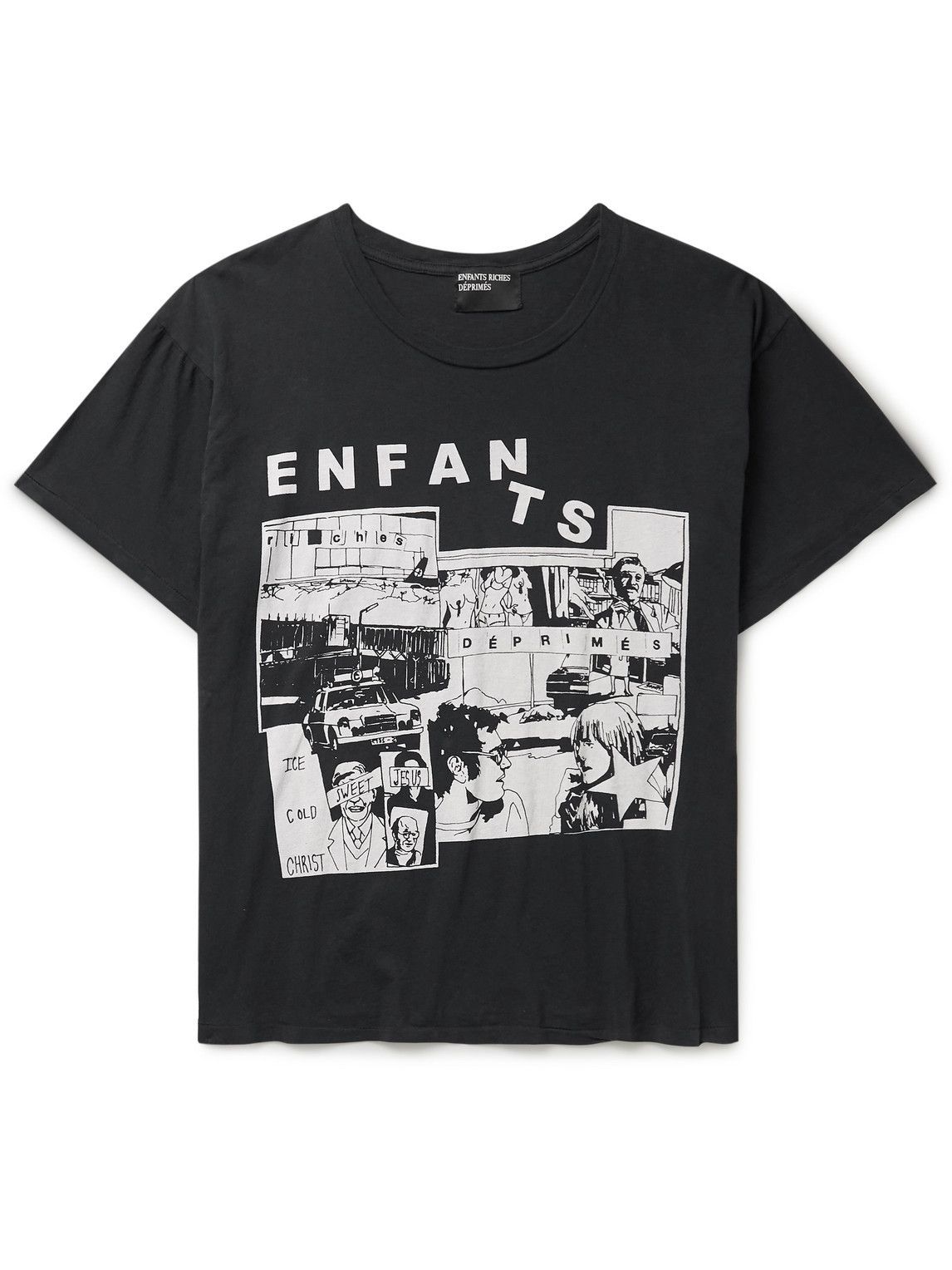 Enfants Riches Déprimés - Printed Cotton-Jersey T-Shirt - Black