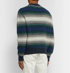 Mr P. - Striped Knitted Sweater - Green