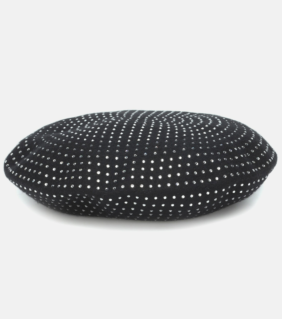 Saint Laurent - Crystal-embellished wool beret