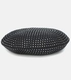 Saint Laurent - Crystal-embellished wool beret