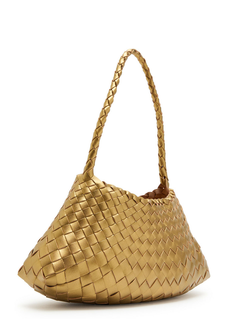 Dragon Diffusion Rosanna Woven Leather Shoulder bag - Gold - One Size