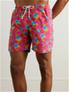 Anderson & Sheppard - Straight-Leg Mid-Length Floral-Print Swim Shorts - Pink