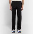 Valentino - Striped Wool and Mohair-Blend Drawstring Trousers - Men - Black
