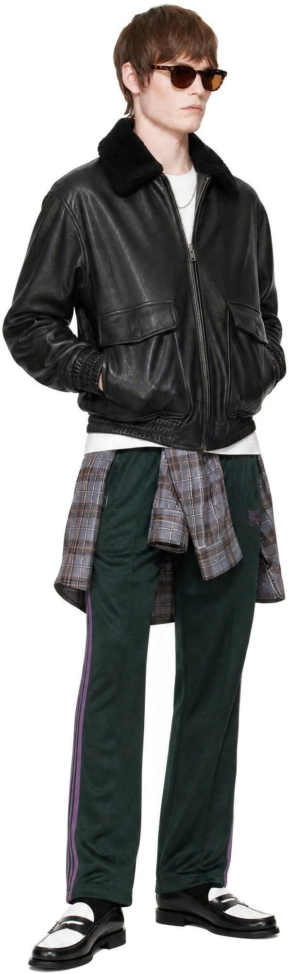 NEEDLES Green Boot-Cut Track Pants