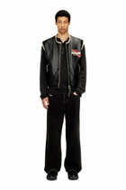 Diesel Leather vest with embroidered patches - Vests Mens in Black