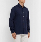 Kiton - Slim-Fit Cotton-Jersey Shirt - Blue