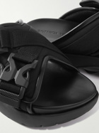 Bottega Veneta - Webbing-Trimmed Rubber Sandals - Black