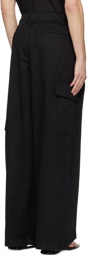 System Black Wide-Leg Cargo Pants