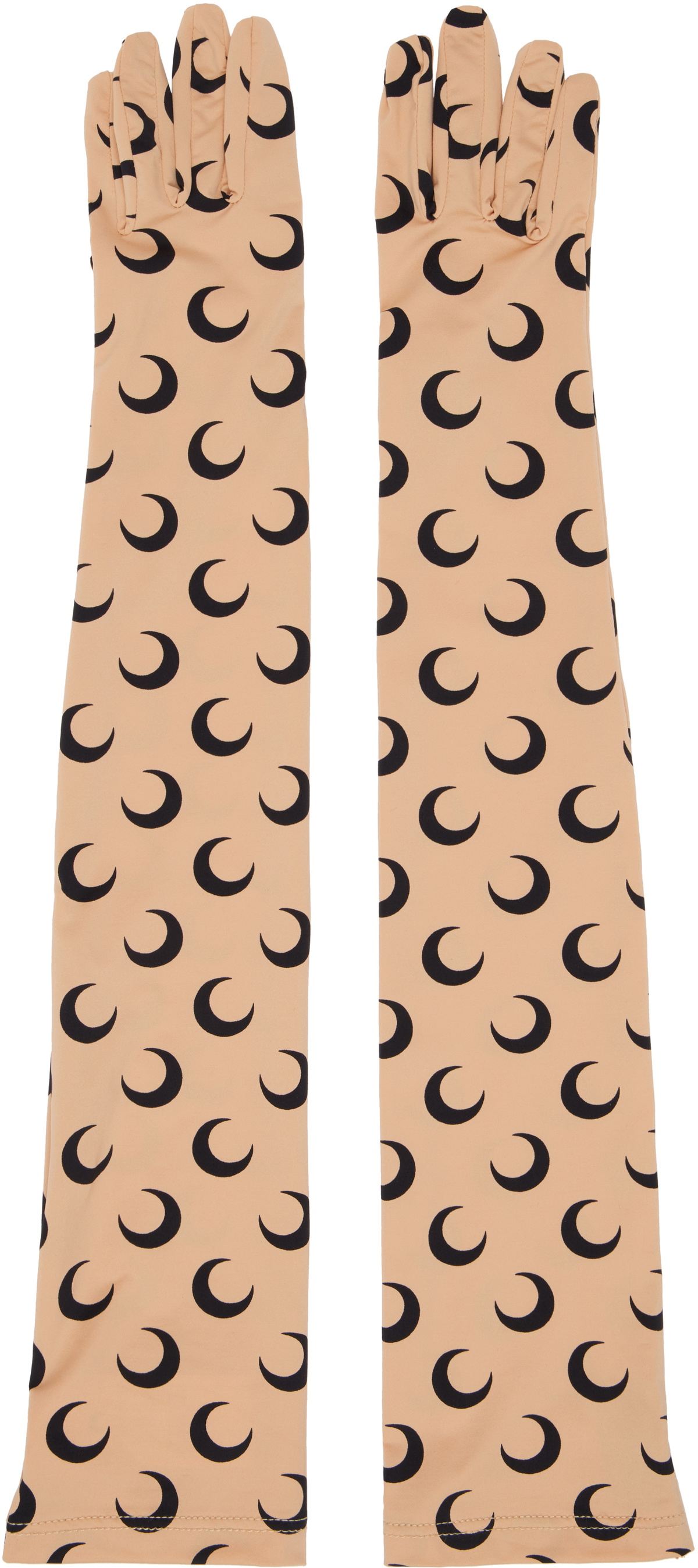 Marine Serre Beige Regenerated All Over Moon Gloves