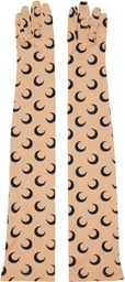 Marine Serre Beige Regenerated All Over Moon Gloves
