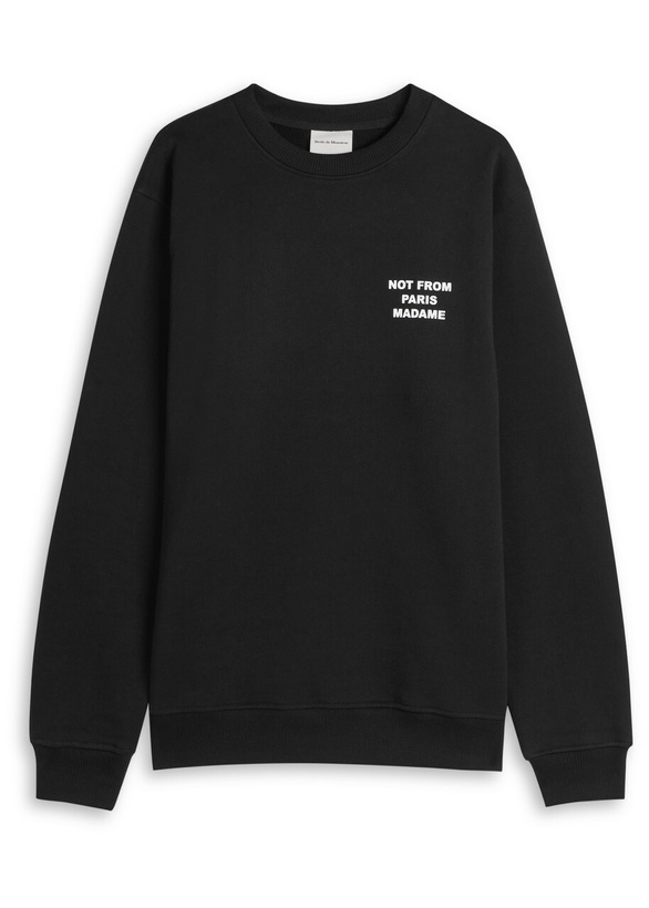 Photo: DRÔLE DE Monsieur Nfmp Logo Cotton Sweatshirt Black