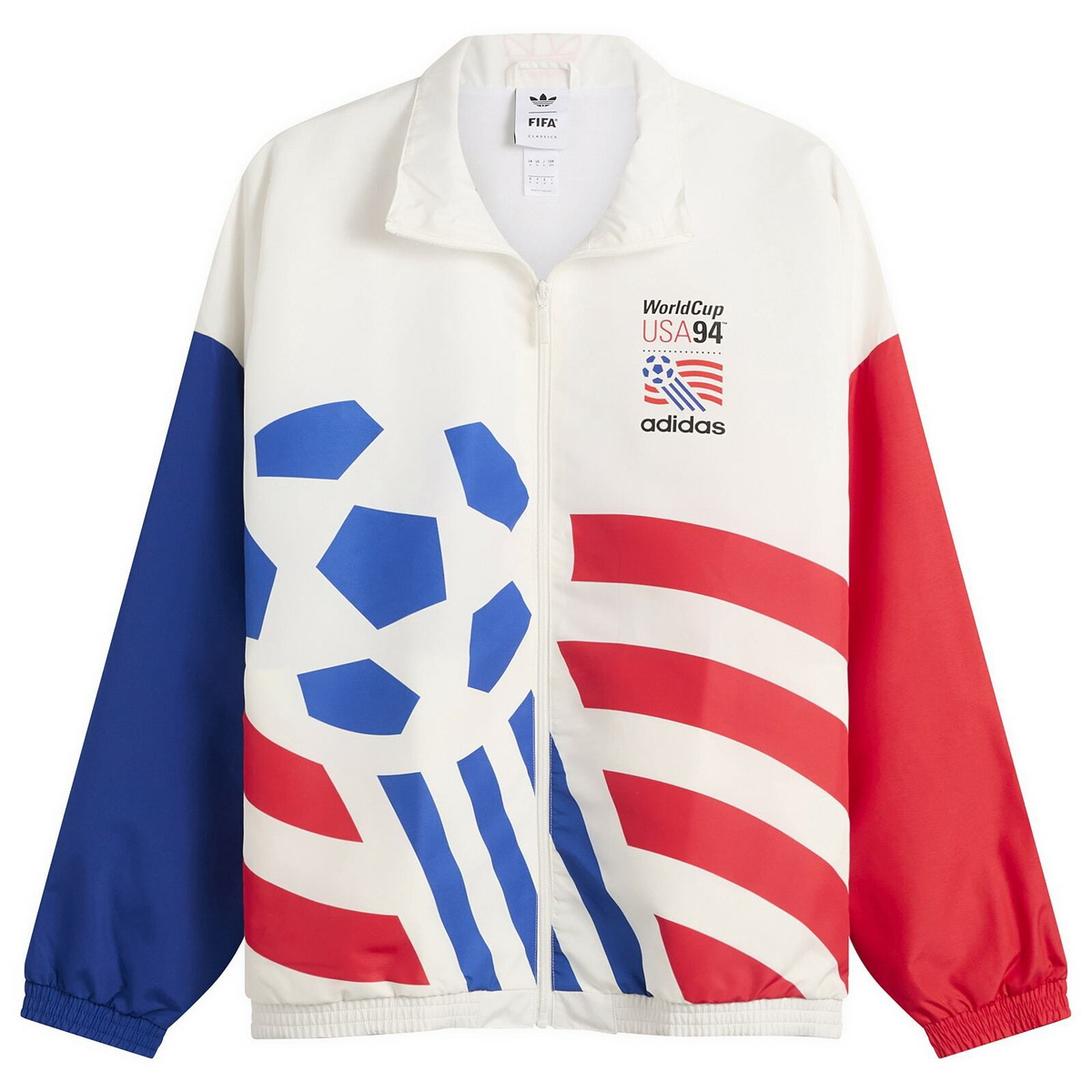 Adidas Men's Graphic Woven Track Top in Cloud White