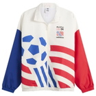 Adidas Men's Graphic Woven Track Top in Cloud White