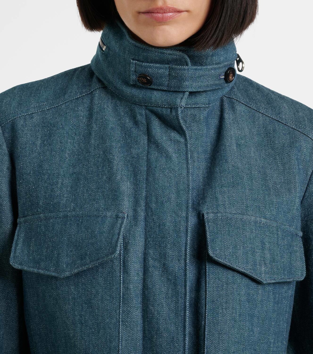 Loro Piana Traveller Mini denim field jacket Loro Piana