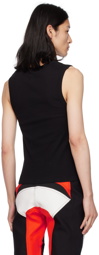 Dion Lee Black Picot Lace Tank Top