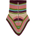 Dries Van Noten Multicolor Wool Zip Collar Scarf