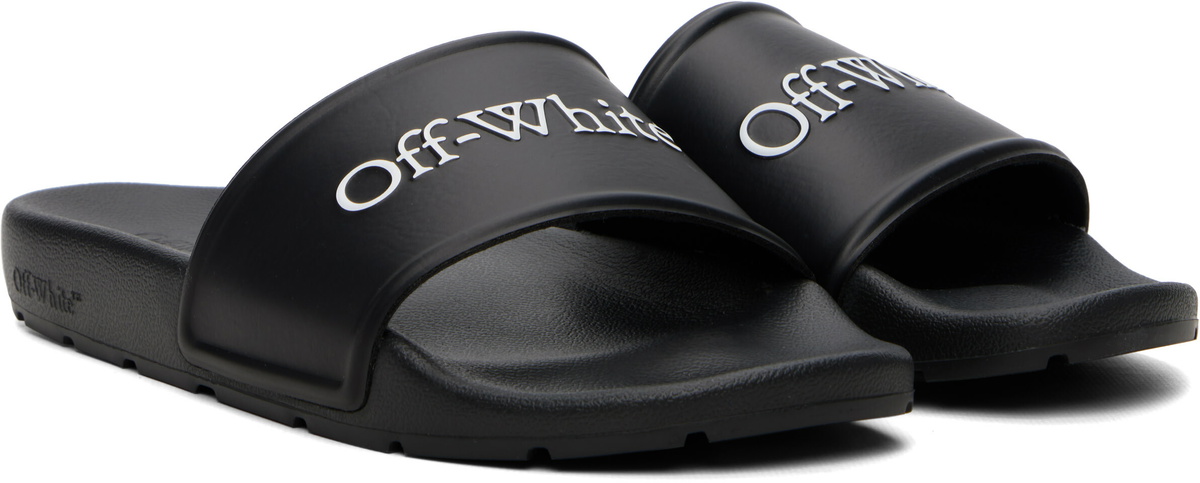 Off-White Black Bookish Slider Sandals