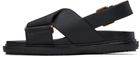 Marni Black Leather Fussbett Sandals