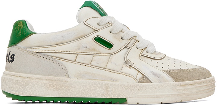 Photo: Palm Angels Off-White & Green University Sneakers