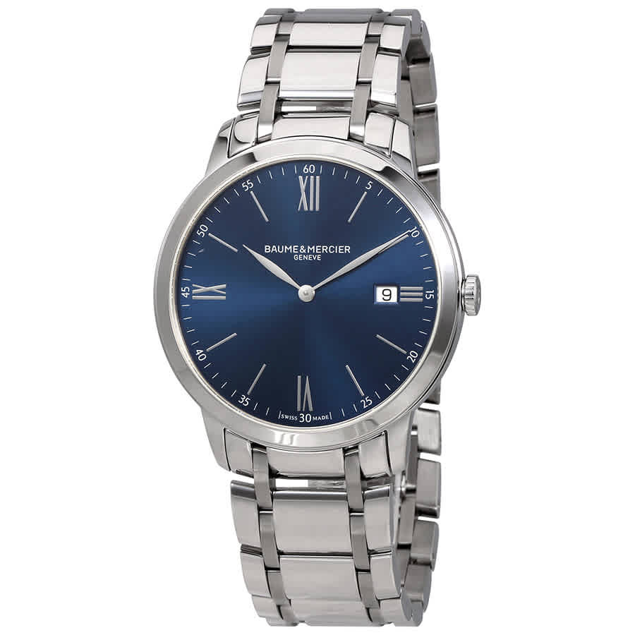 Baume et Mercier Classima Blue Dial Mens Watch MOA10382