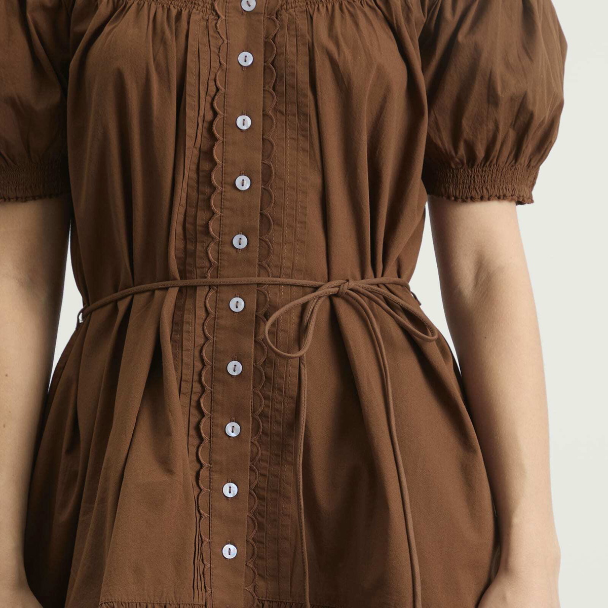 Damson Madder Women's Jayne Mini Dress in Choc
