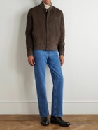 Gabriela Hearst - Greg Slim-Fit Padded Suede Bomber Jacket - Brown