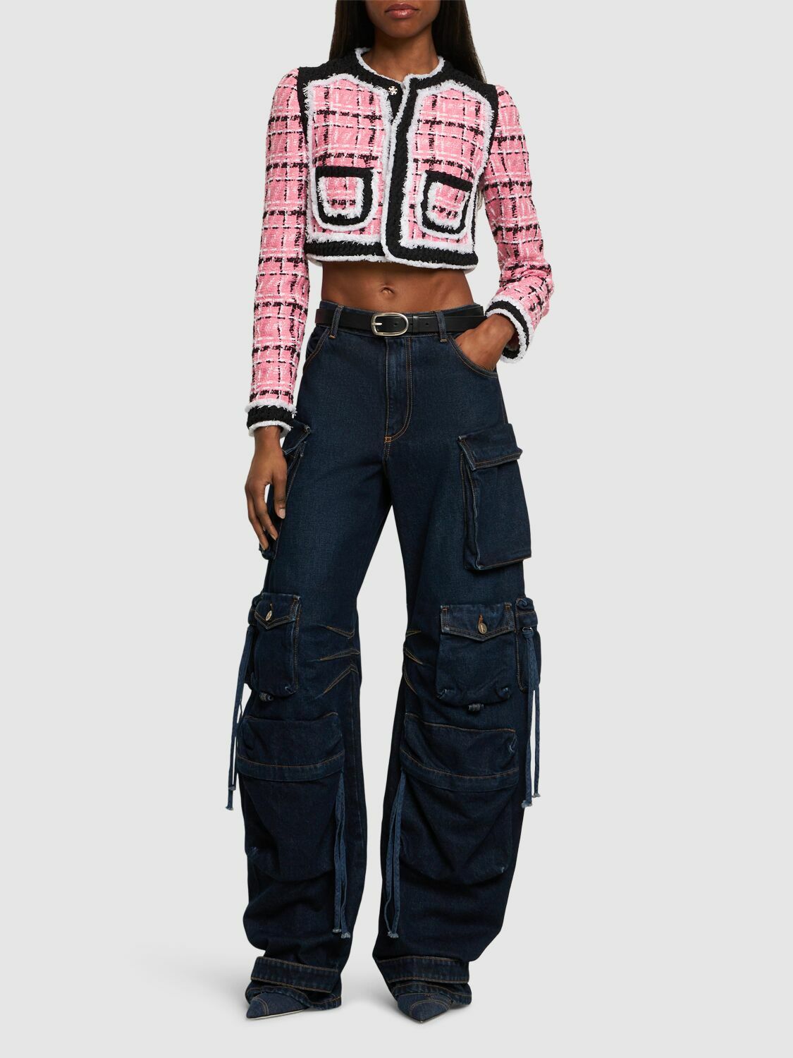 DSQUARED2 - Bouclé Collarless Cropped Jacket Dsquared2