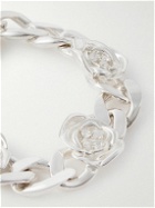 Hatton Labs - XL Rose Silver Cubic Zirconia Chain Bracelet - Silver