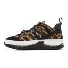 Burberry Black and Beige Leopard Union Sneakers