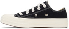 COMME des GARÇONS PLAY Black Converse Edition Half Heart Chuck 70 Low Sneakers