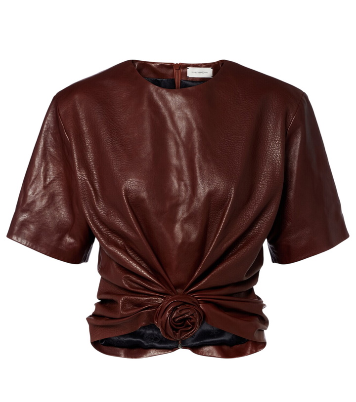Photo: Magda Butrym Cropped leather top