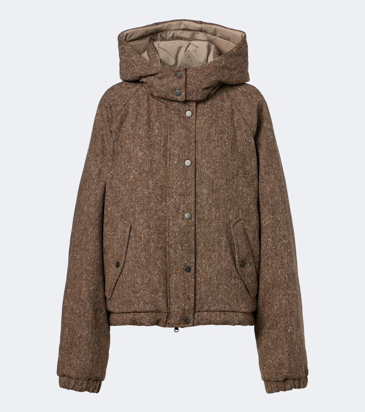 Brunello Cucinelli Hooded wool-blend down jacket