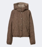 Brunello Cucinelli Hooded wool-blend down jacket