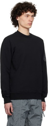 Stone Island Black Cotton Fleece Sweatshirt