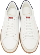 Saint Laurent White & Navy Court Classic SL/10 Sneakers