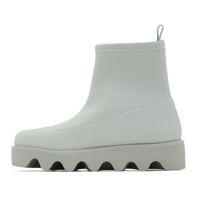 Issey Miyake Grey United Nude Edition Short Bounce Boots Issey