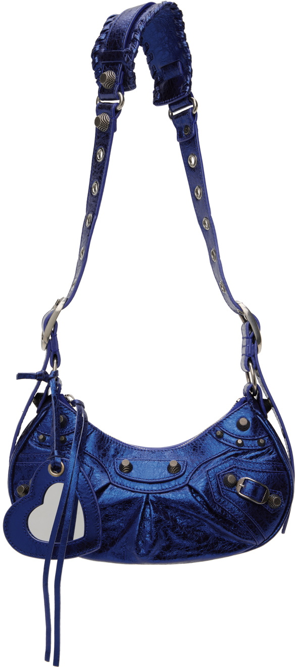 【BALENCIAGA】Le Cagole XS ハンドbag ラインストーン付き blue Balenciaga Blue XS 'Le Cagole' Bag Balenciaga