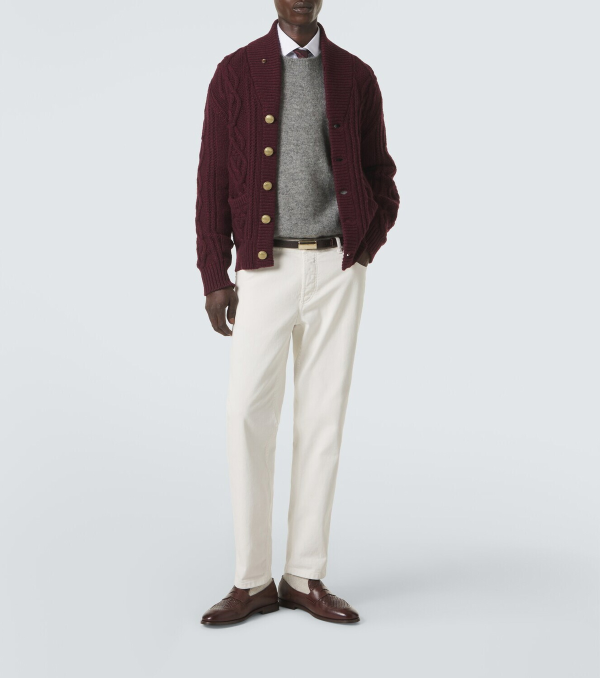 Brunello Cucinelli Alpaca, cashmere, and wool-blend sweater