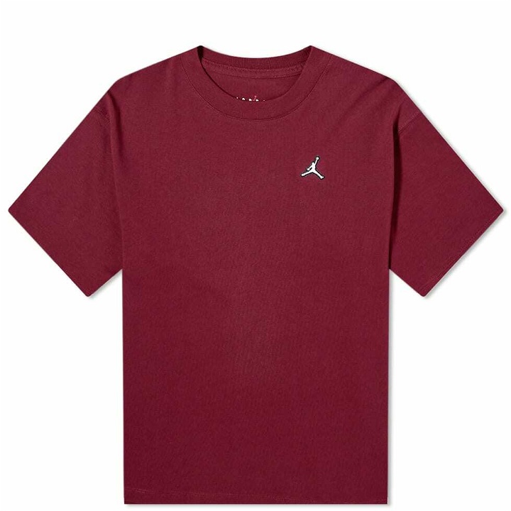 Photo: Air Jordan Men's Essential T-Shirt in Cherrywood Red/White