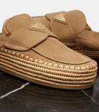 Prada Suede espadrille mules
