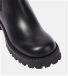 Versace Medusa leather Chelsea boots