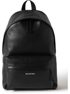 BALENCIAGA - Logo-Print Full-Grain Leather Backpack