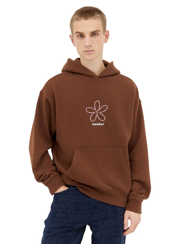 Photo: Awake NY Flower Stamp Zip Hooded Sweatshirt